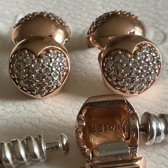 Pandora rose gold clasp bracelet with two clasps - Picture 5 of 5